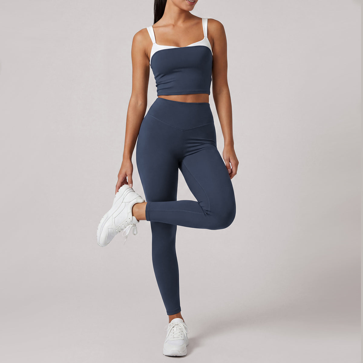 Women’s Quick-Dry Yoga Set – High-Waist Butt-Lifting Running & Workout Wear