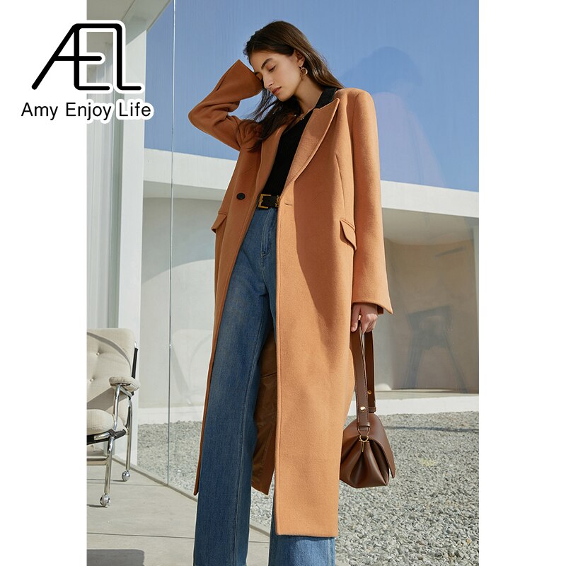 Women’s High-Count Australian Wool Winter Overcoat – Thickened Warm Wool Coat