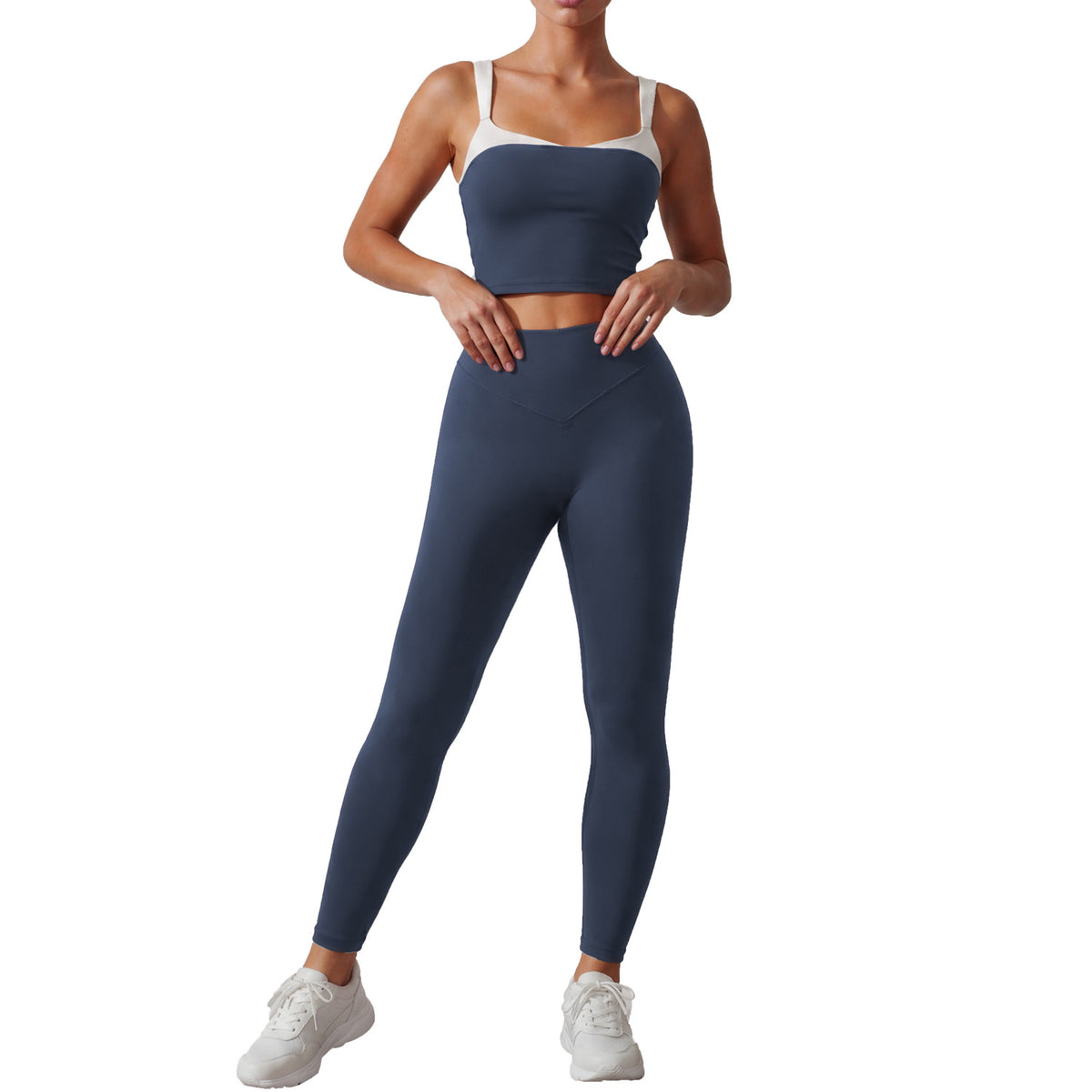 Women’s Quick-Dry Yoga Set – High-Waist Butt-Lifting Running & Workout Wear