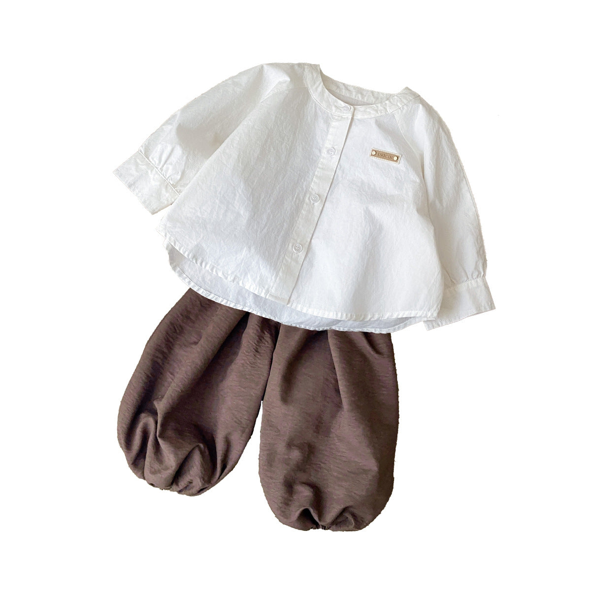 Baby Boy Spring Outfit Set – Long-Sleeve Top & Literary Lantern Pants