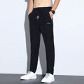 Men’s Lightweight Ice Silk Straight-Leg Pants – Breathable Business-Casual Trousers