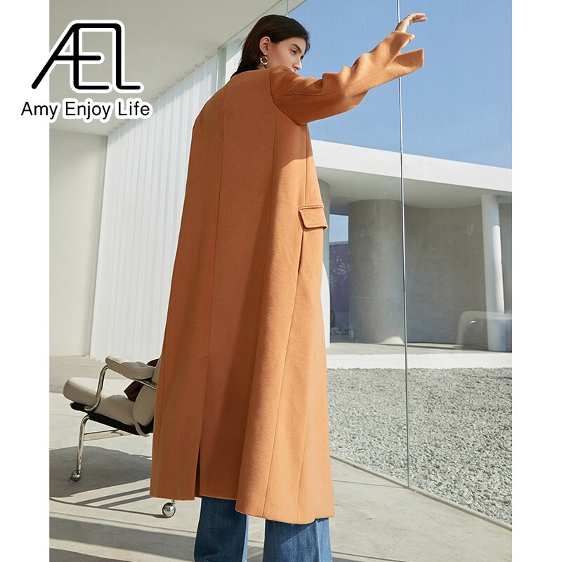 Women’s High-Count Australian Wool Winter Overcoat – Thickened Warm Wool Coat
