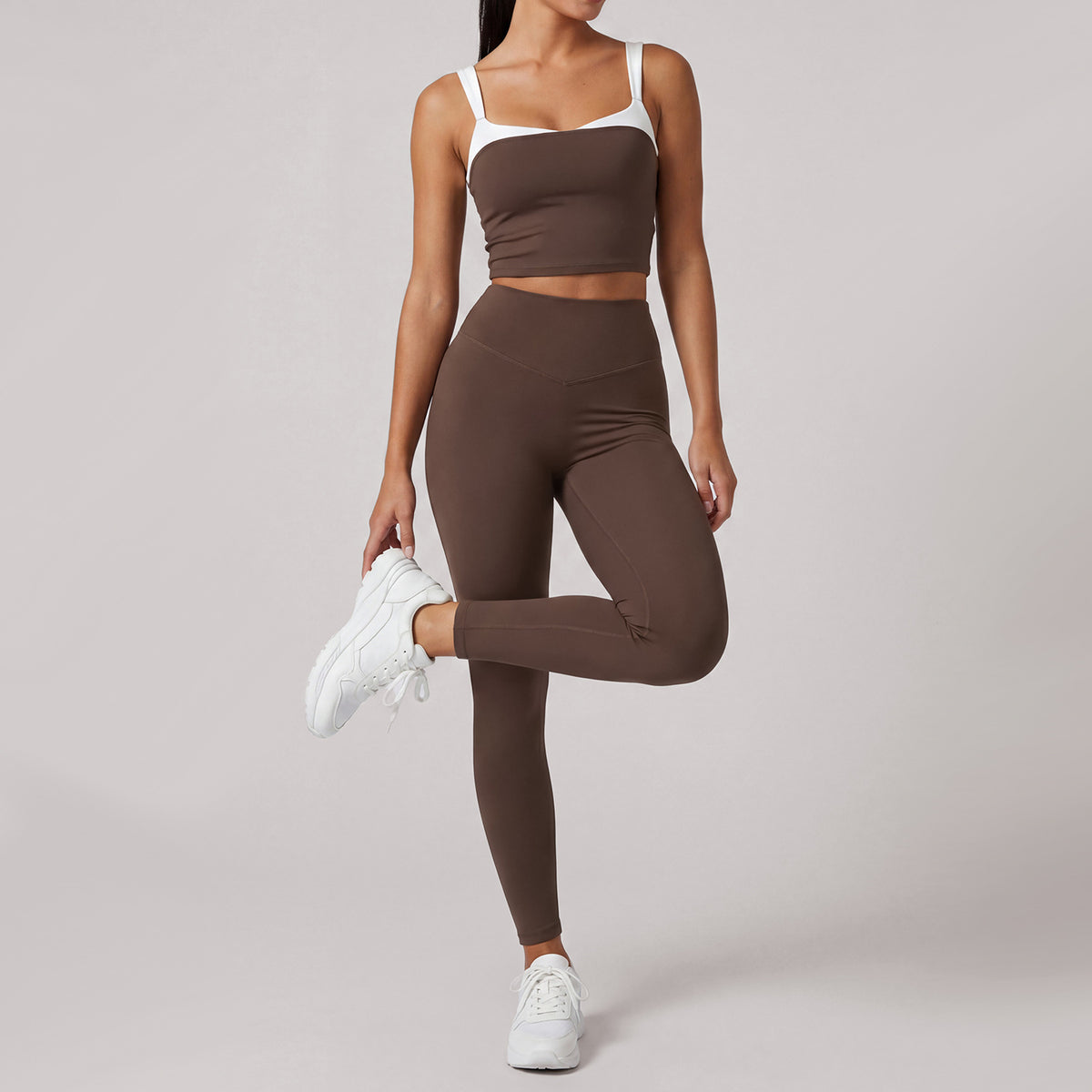 Women’s Quick-Dry Yoga Set – High-Waist Butt-Lifting Running & Workout Wear