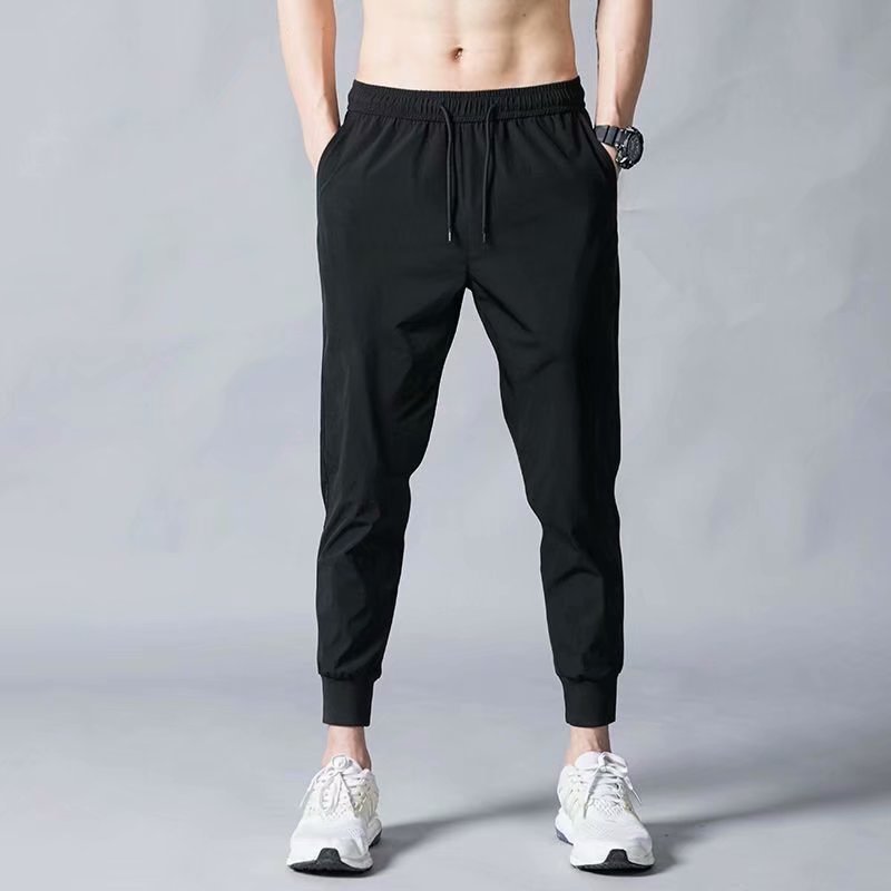 Men’s Lightweight Ice Silk Straight-Leg Pants – Breathable Business-Casual Trousers