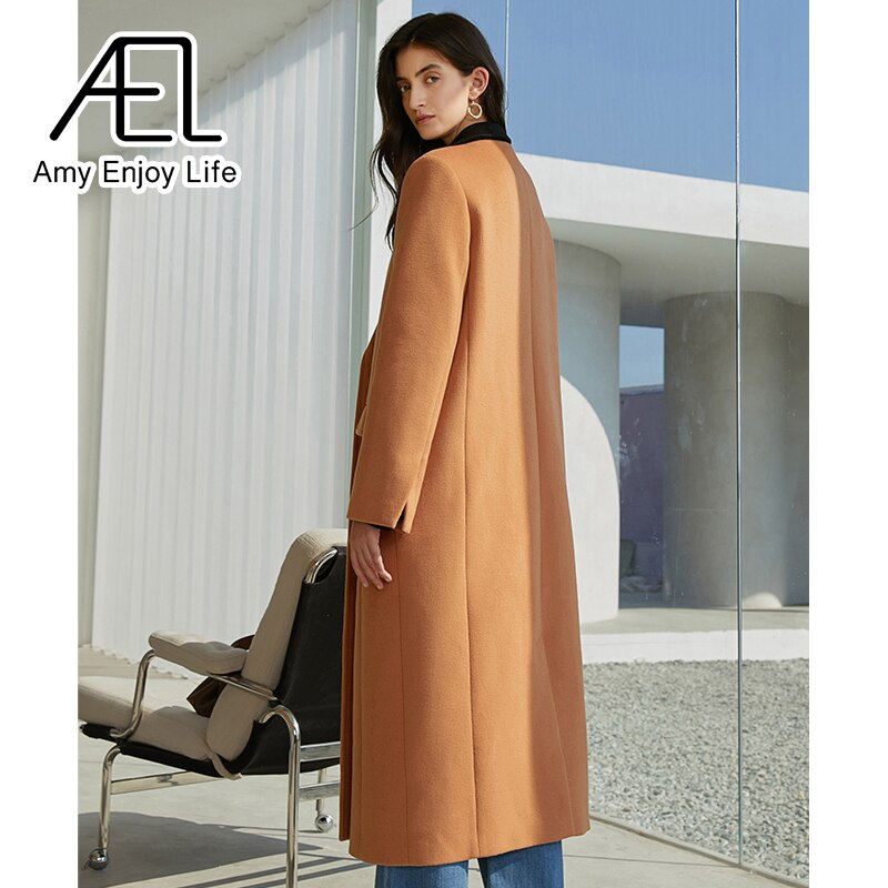 Women’s High-Count Australian Wool Winter Overcoat – Thickened Warm Wool Coat