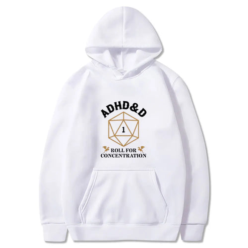 ADHD&D Roll for Concentration Graphic Hoodie – RPG Gamer Streetwear