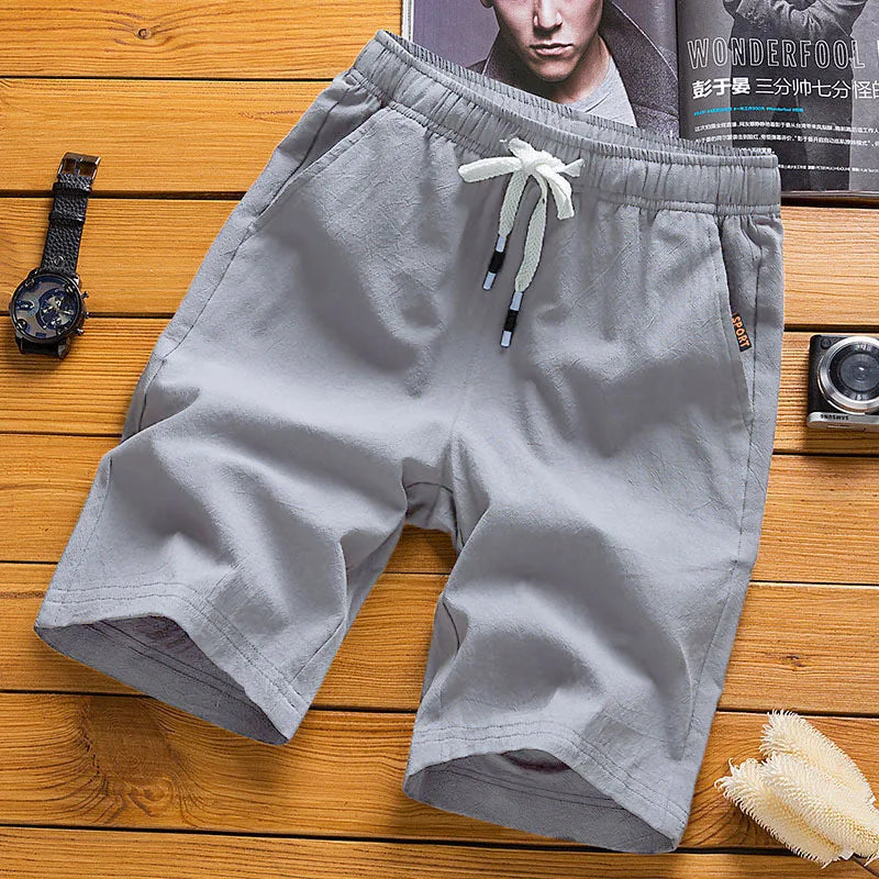 Men’s Summer Casual Shorts – Solid Straight-Leg Sport & Beach Shorts