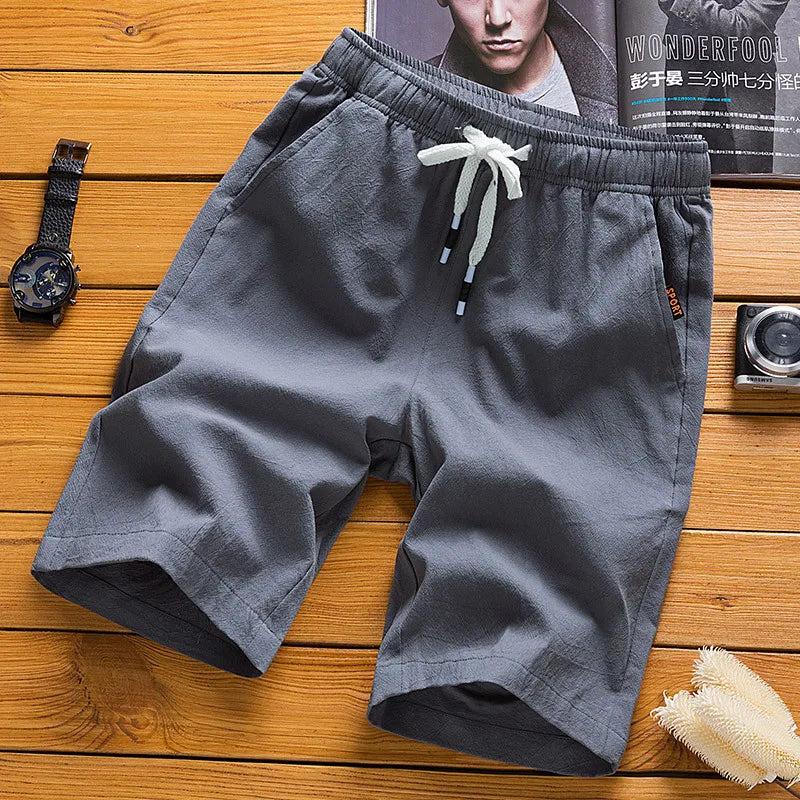 Men’s Summer Casual Shorts – Solid Straight-Leg Sport & Beach Shorts