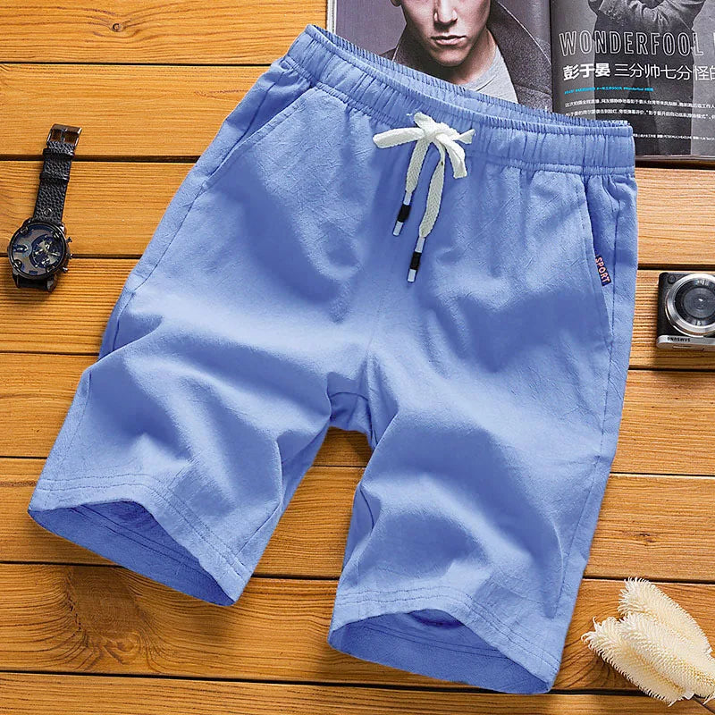 Men’s Summer Casual Shorts – Solid Straight-Leg Sport & Beach Shorts