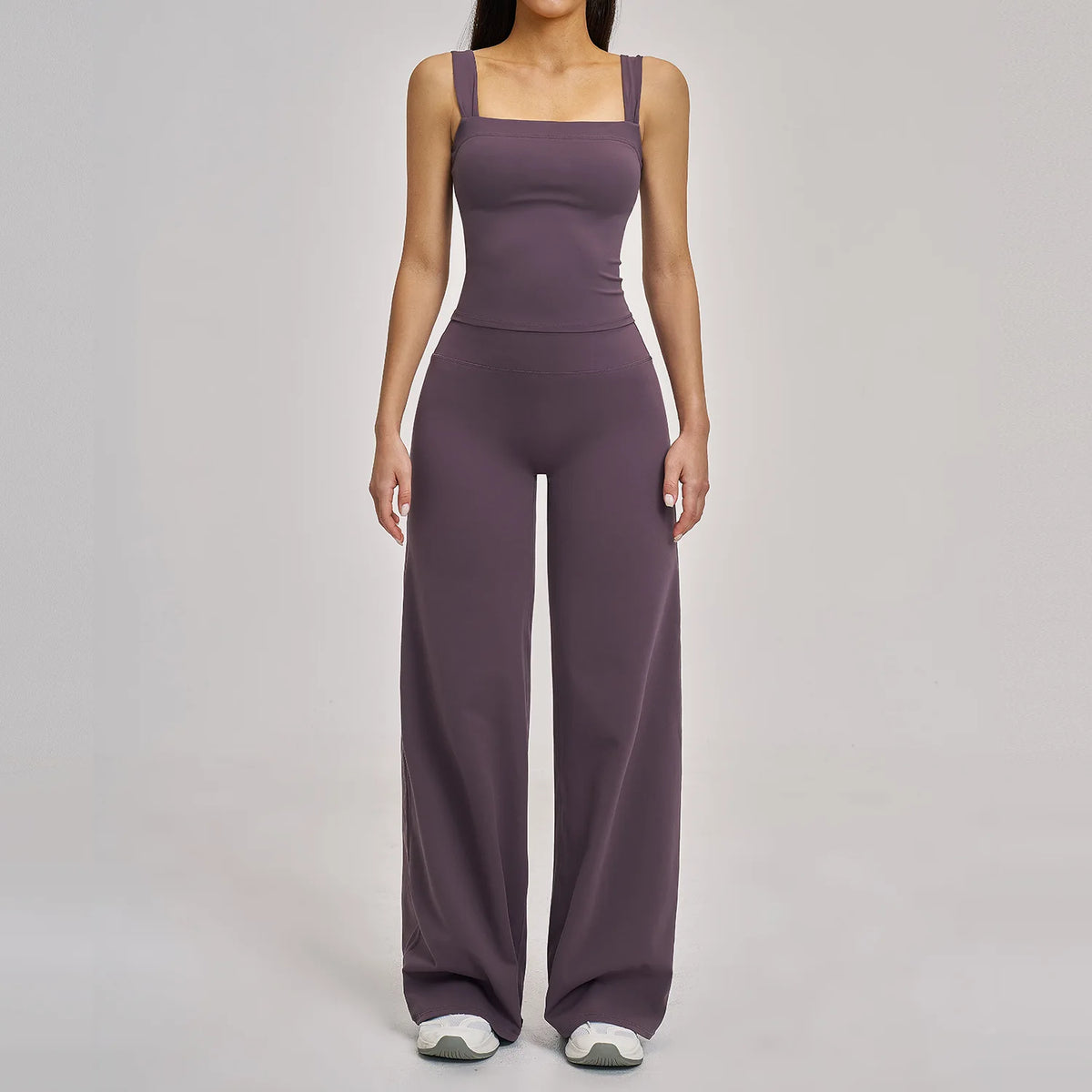 Women's 2/3-Piece Yoga & Fitness Set – Long-Sleeve Top, Sports Bra & High-Waist Flared Pants