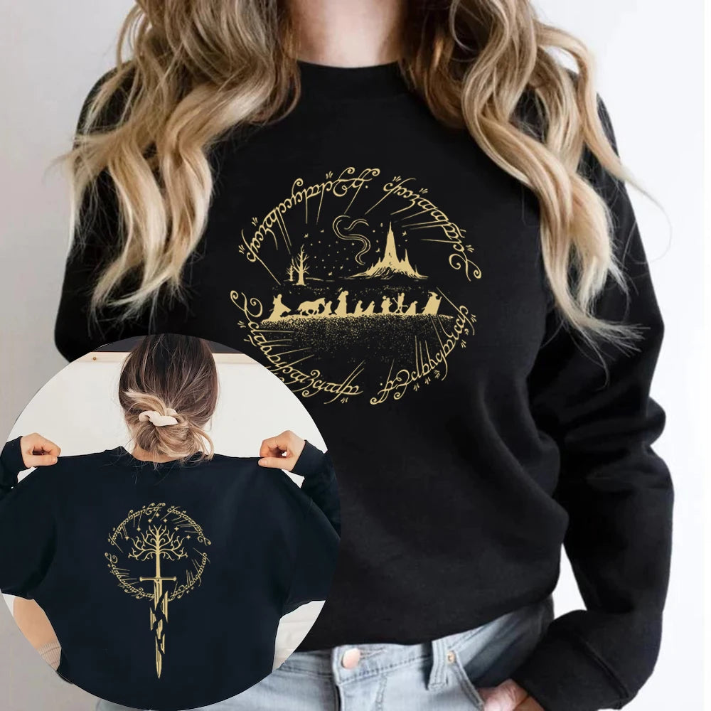 Second Breakfast Graphic Sweatshirt – Vintage-Inspired Unisex Long-Sleeve Pullover