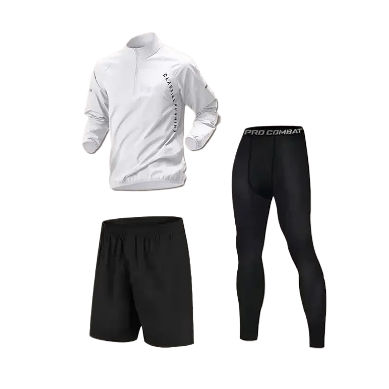 Men's Quick-Dry Sports Tracksuit – Breathable Long-Sleeve Training & Running Set