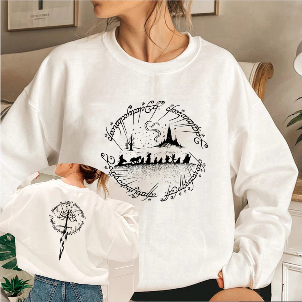 Second Breakfast Graphic Sweatshirt – Vintage-Inspired Unisex Long-Sleeve Pullover