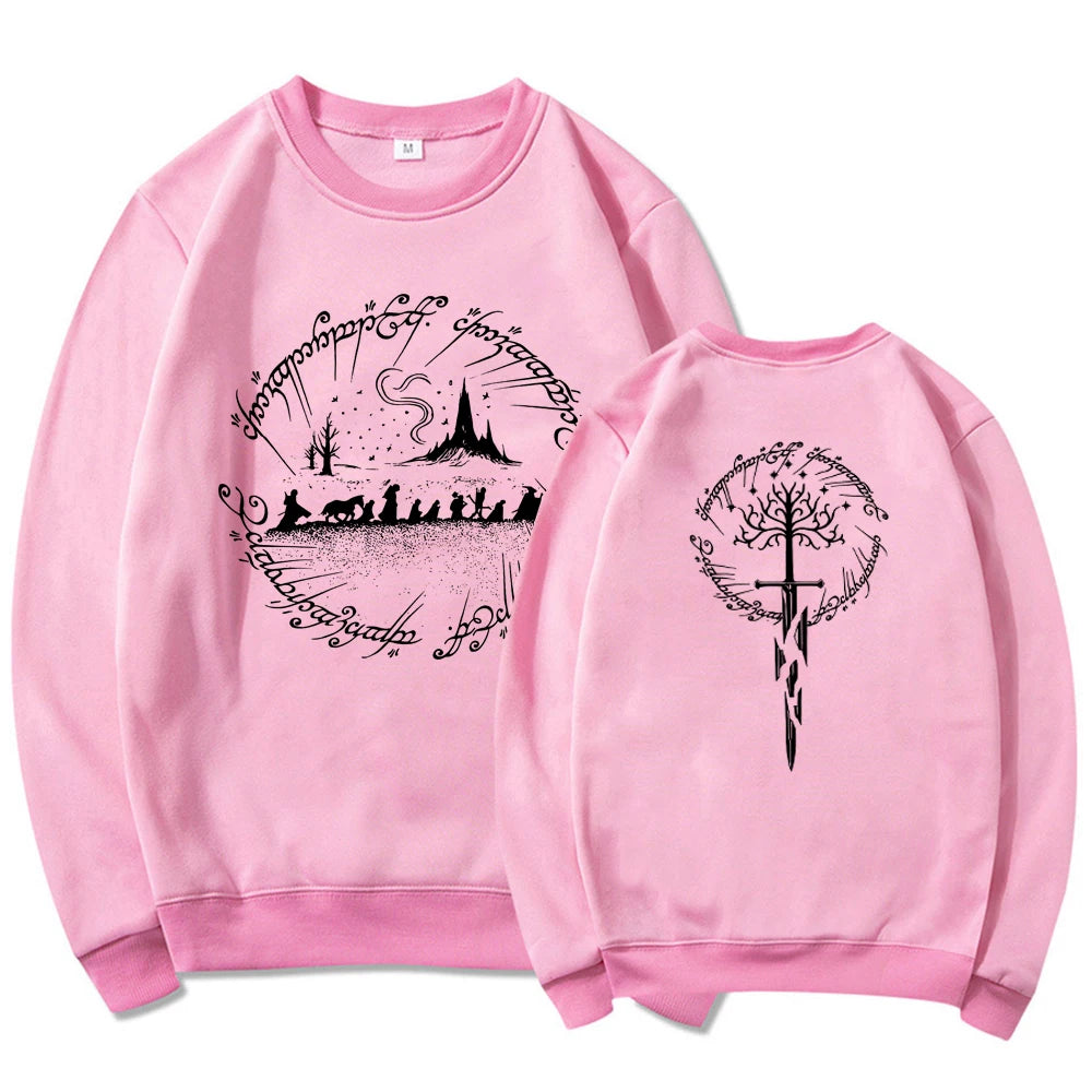 Second Breakfast Graphic Sweatshirt – Vintage-Inspired Unisex Long-Sleeve Pullover