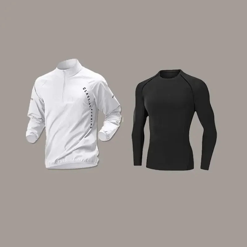Men's Quick-Dry Sports Tracksuit – Breathable Long-Sleeve Training & Running Set