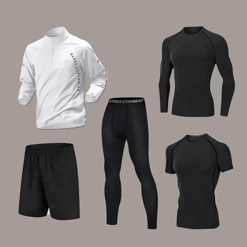 Men's Quick-Dry Sports Tracksuit – Breathable Long-Sleeve Training & Running Set