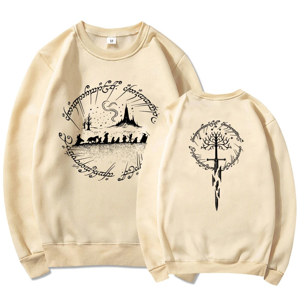 Second Breakfast Graphic Sweatshirt – Vintage-Inspired Unisex Long-Sleeve Pullover