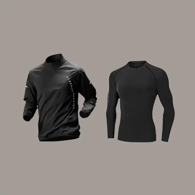 Men's Quick-Dry Sports Tracksuit – Breathable Long-Sleeve Training & Running Set