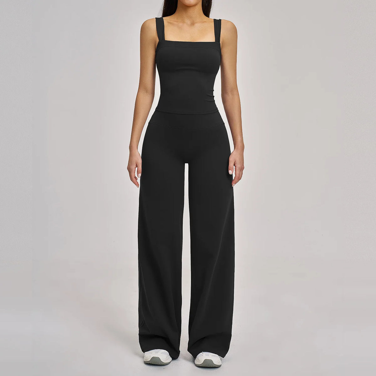 Women's 2/3-Piece Yoga & Fitness Set – Long-Sleeve Top, Sports Bra & High-Waist Flared Pants